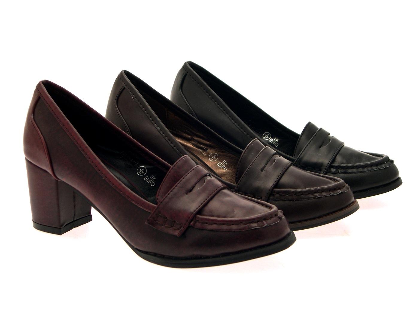 womens loafers with block heel
